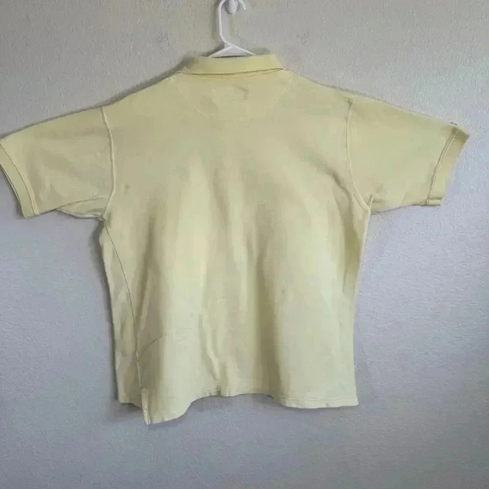 Big Dogs Polo 3/4 button Pullover Collared Vintage Shirt Yellow Men Size XL - Picture 3 of 5